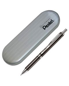 Pentel BL407A-A-EST Bolígrafo Energel Bl407, color Negro, Tinta Negra con Estuche