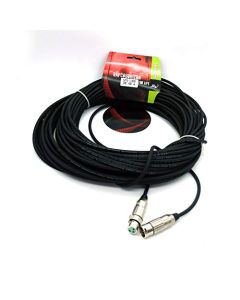 Rapcohorizon Cable para Micrófono SM1-100 30.48 mts, Conectores XLR Macho-Hembra Switchcraft, Cable Calibre 24, Color Negro Mate