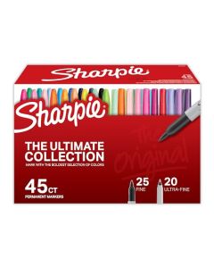 SHARPIE - Marcadores permanentes Ultimate Cosmic Color Collection, puntas finas y ultrafinas, colores surtidos, 45 unidades
