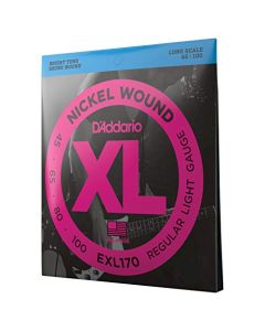 D'Addario EXL170 XL Nickel Wound Regular Light (.045-.100) Electric Bass Guitar Strings