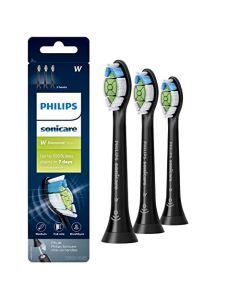 Philips Sonicare DiamondClean HX6064/65 - Cabezales de repuesto para cepillo para polvo de dientes eléctrico (4 unidades), color blanco, Negro, 3 unidades