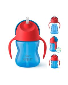 Philips Avent Vaso con popote flexible Rojo/Azul 7oz/200ml SCF796/01