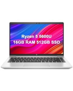 HP ProBook 445G8 14" FHD Laptop Computer, AMD Ryzen 5 5600U, 16GB de RAM DDR4, SSD de 512 GB, Teclado retroiluminado, HDMI, Tipo C, Windows 10 (Reacondicionado)
