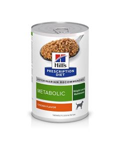 HILL'S PRESCRIPTION DIET Metabolic Weight Management Chicken Flavor Canned Dog Food, Veterinary Diet, 13 oz, 12-Pack Wet Food (Packaging May Vary)