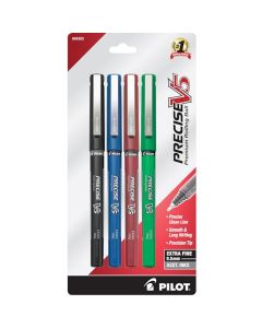 Pilot Precise V5, Roller, Tinta Líquida, 4 Piezas, Negro, Azul, Rojo, Verde (94202)