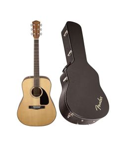 Fender CD-60 Dreadnought V3 Guitarra acústica, con 2 años de garantía, natural, con estuche