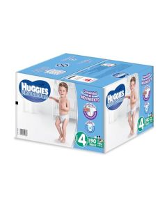 Huggies UltraConfort Pañal Desechable para Bebé, Etapa 4 Niño, Caja con 90 piezas, Ideal para Bebés de 9 a 12 kg