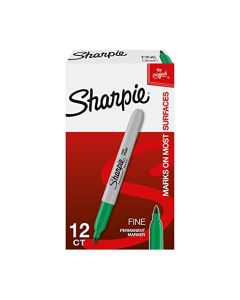 Shapie Fine - Marcador permanente, color verde (paquete de 12)