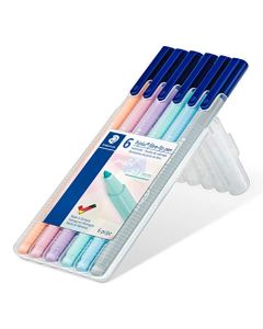 STAEDTLER - Estuche Triplus Pastel: Set de 6 Piezas para Tu Experiencia de Escritura y Dibujo en Tonos Suaves, 1 mm, Colores Surtidos