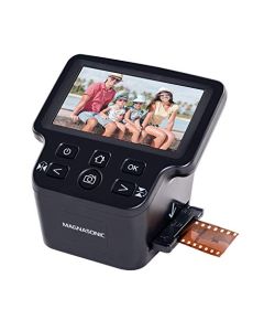 Magnasonic - Escáner FS71, 24 MP, pantalla de 5 pulgadas y HDMI, digitaliza película de 35/126/110 mm, Super 8 / diapositivas de 135/126/110, memoria integrada