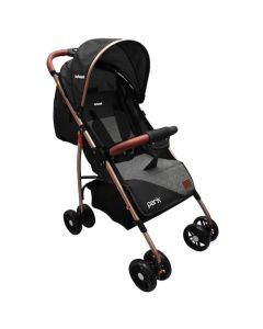 INFANTI | Carriola para Bebe PARK Negro| Carreola con Portabebé - Carriola de Viaje - Carrito para Bebe | Cosas para Bebes 6 Meses hasta 15 kg - Compacta y Plegable | Barra de Seguridad Desmontable