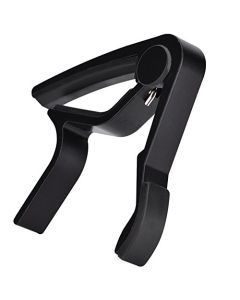 Guitar Capo, Trigger Quick Change Capos Portátil, Uniforme Superficie Quick Change Tune Clamp Handheld Tuner Capo, con Liberación Rápida para Guitarras Eléctricas Clásicas Acústicas Populares(Negro)