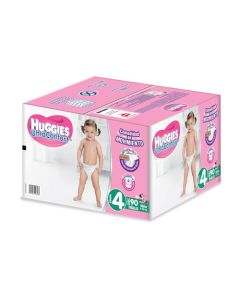 Huggies UltraConfort Pañal Desechable para Bebé, Etapa 4 Niña, Caja con 90 piezas, Ideal para Bebés de 9 a 12 kg