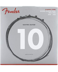 Fender Classic Core - Cuerdas para guitarra eléctrica, acero chapado en níquel, extremo de bola, 255R .010-.046