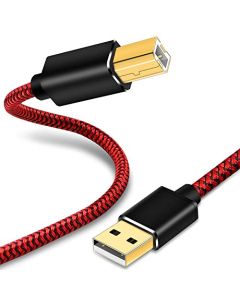 Línea de impresora usb, línea de escaneo de impresora pública Liu Tian USB 2.0 a A B compatible con hp, canon, brother, lexmark, dell, xerox, Samsung y así sucesivamente. (8m)