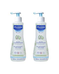Mustela No Rinse Cleansing Water, Micellar Water Cleanser for Baby's Face, Body and Diaper, with Natural Avocado Perseose and Aloe Vera, Various Sizes