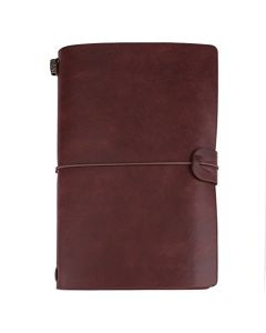 Cuaderno diario, cuaderno clásico de cuero de la PU Cuaderno diario personalizado Diario recargable para hombres y mujeres(Dark Drown)