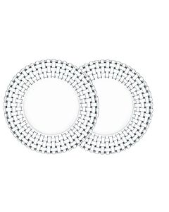 Nachtmann Bossa Nova Collection - Plato de ensalada de 9 pulgadas | Juego de 2 platos transparentes de vidrio para postres, aperitivos y ensalada, perfecto para alojar o regalo, apto para lavaplatos