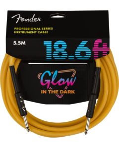 Fender 0990818113 Professional Series - Cable de instrumento que brilla en la oscuridad naranja – 18.6 pies