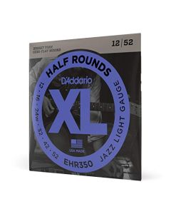 D'Addario EHR350 XL Half Rounds Jazz Light (.012-.052) Electric Guitar Strings