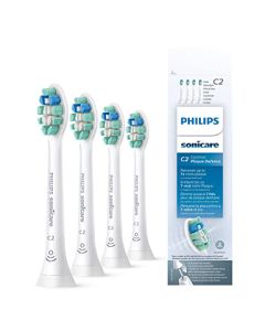 Philips Sonicare Original C2 - Protector de placa óptima (anteriormente ProResults Control de placa) - Paquete de 4 en blanco (modelo HX9024/10)