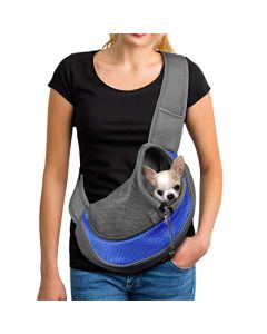 Rabbitstorm Mochila para Perro Mochila Mascotas, Correa Ajustable de Manos Libres, Malla Transpirable de Doble Cara, Adecuada para 11 Libras, Adecuada para Gatos y Perros Pequeños, Viajes al Aire Libre (Royal Blue)