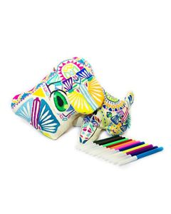 3D MANDALA-PERRO ALEBRIJE de tela suave para colorear. Busca paz, armonía y relajación/Regalo decorativo, divertido y personalizable para niños y adultos. Disfruta de tu creación, no la guardes en un libro