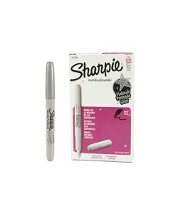 Sharpie - Marcador permanente, color plateado metálico, 1 caja con 12 (el empaque puede diferir)