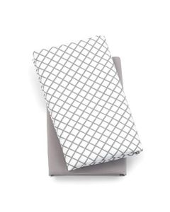 Chicco Lullaby - Sábanas para corralito - Diamante Gris, 2 Unidades (Paquete de 1)