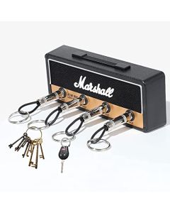 Porta Llaves para Pared Porta Llaves de Amplificador Marshall Soporte para Llaves de Pared con 4 Llaveros para enchufes de Guitarra y Organizador de Llaves de Amplificador de Guitarra Marshall (Negro)