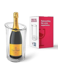 TenTen Labs - cubeta enfriador de vino – cubeta de champaña transparente – Enfriador de botellas de vino para fiestas, capacidad para cualquier botella de 750 ml, perfecto para regalar