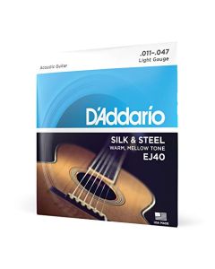 D'Addario EJ40 Silk & Steel, cuerdas para guitarra Folk, 11-47