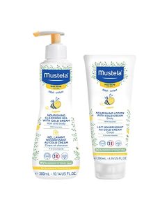 Mustela Dry Skin Set de regalo para la hora del baño para la piel seca, 2 unidades