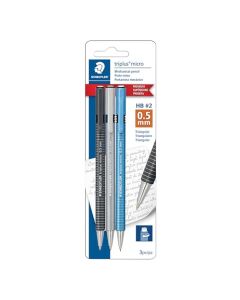 Staedtler Triplus 77427BK3A6 - Portaminas retráctil (0,5 mm, incluye borrador, escritura, dibujo, dibujo, dibujo, 3 unidades)