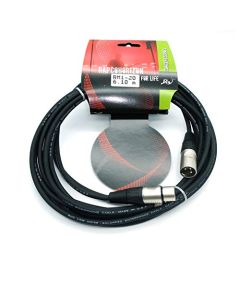 Rapcohorizon Cable para Micrófono RM1, Conectores XLR Macho-Hembra Rean, Cable Calibre 24, Color Negro Mate (20)