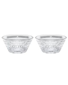 Nachtmann Ethno Collection - Juego de 2 cuencos de vidrio transparente para aperitivos, frutos secos y postres, cuencos pequeños de vidrio | Apto para lavaplatos | Fabricado en Alemania
