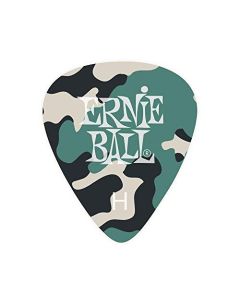 Ernie Ball P09223 - Púas para guitarra, celulosa, gruesas, diseño de camuflaje, bolsa de 12