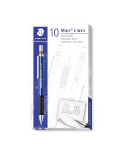 Staedtler Mars micro 775 0.5mm 0.5mm 1pieza(s) lapicero - Lápiz mecánico (Negro, Azul, Café, Negro, 0.5 mm, Metal, 0.5 m, Desenroscar)