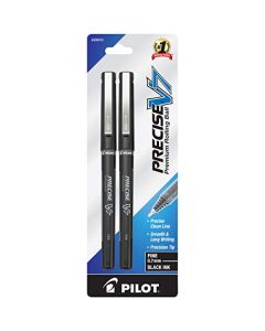Pilot Precise V7, Bolígrafo, Tinta Líquida Negra, Blíster 2 Piezas (25010)