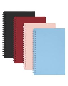 4 Pieces Libreta de Notas, B5 Cuaderno Pasta Dura, Libretas Scribe, Cuadernos de Espiral Clásico, Notebook para Suministros de Oficina y Escolares, Cuaderno de Notas de 80 Hojas, B5 (18 x 26 cm)