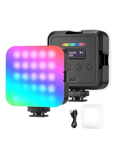 NEEWER Luz de Vídeo RGB Magnética, Iluminación Cámara Fotografía 360° Todo Color RGB61 LED con 3 Monturas Zapata Fría Panel Selfie Portátil Recargable