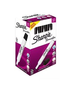 Marcadores base agua Sharpie Acuacolor Negro 12 pzas