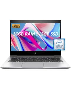 HP Elitebook 830 G5 Business Laptop i7, 13.3 '' FHD (1920 x 1080) i7 Laptop, Quad Core i7-8th 4.2GHz, 16 GB de RAM, 512 GB SSD, Win10 Pro (Renewed)