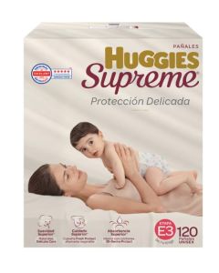 Huggies Supreme Platino, 120 Pañales, Etapa 3
