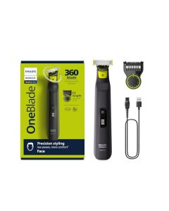 Philips Norelco OneBlade 360 Pro Hybrid Electric Trimmer, QP6531/70, Black