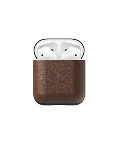 Nomad - Funda para Airpods | piel rústico café Horween (no incluye funda de carga para airpod)