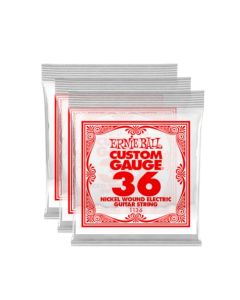 Ernie Ball níquel Wound Single Guitarra Cuerdas 3-Pack .036 Gauge 3-Pack
