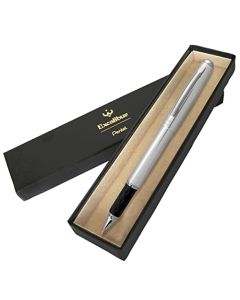 Pentel RX15MZ-A Bolígrafo Tinta Gel Negro, Excalibur, color Plata Mate