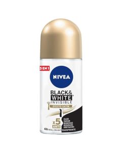 NIVEA Desodorante Antimanchas para Mujer, Invisible Efecto Satín (50 ml), Fórmula anti manchas, anti olor, anti sudor, anti irritación y anti residuos 48 horas Protección Antitranspirante Roll On