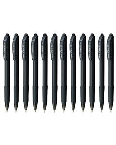 Pentel - Bolígrafo retráctil IFeel-it. Escritura en negro. - Pack de 12